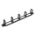WP 1U plastic cable management, Black RAL 9005