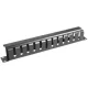 WP 2U horizontal cable managment panel with Black cover RAL 9005, 483x88mm