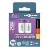 ANSMANN akku, Li-Ion, Lítium, Baby C típusú 2500 (min. 2300 mAh) 2500 mAh, 1.5V, USB-C kábellel tölthető, 2db