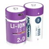 ANSMANN akku, Li-ion, Lítium, D típusú 6000 mAh, 1.5V, Elektromos ajtózárakhoz is, USB-C kábellel tölthető, 2db