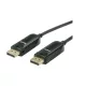 ROLINE Kábel DisplayPort DP - HDMI, Optikai, UHD, 8K@60Hz, (AOC), M/M, 15m, fekete