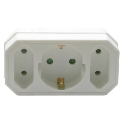 WELL Elosztó 1 Schuko + 2 Euro