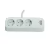VALUE Hálózati elosztó, Asztali, 3-as + 2x USB-A, 1x USB-C 1,5m, fehér