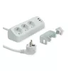 VALUE Hálózati elosztó, Asztali, 3-as + 2x USB-A, 1x USB-C 1,5m, fehér