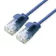 ROLINE Patch kábel UTP CAT6a LSOH, Slim, ultra hajlékony, data center kábel, kihúzásgátló,   1m, kék
