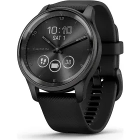   Garmin Vivomove Trend Slate Stainless Steel Bezel with Black Case and Silicone Band