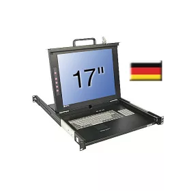   LINDY KVM Konzol 19", LCD 17", 1U, német kiosztás