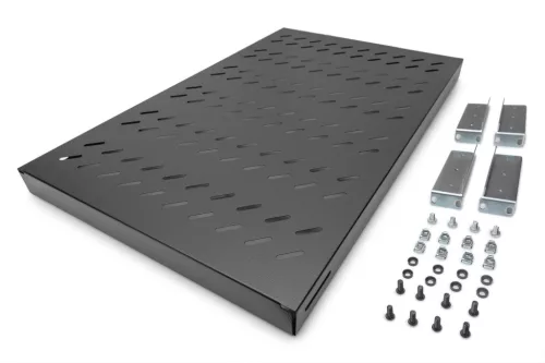 Digitus 1U fixed shelf for 1000mm depth racks 44x482x700mm adjust. 700-900mm depth Black