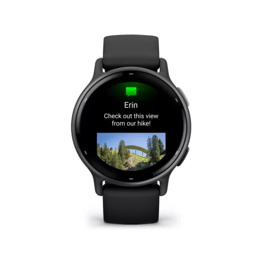 Garmin Vivoactive 5 Slate Aluminium Bezel with Black Case and Silicone Band
