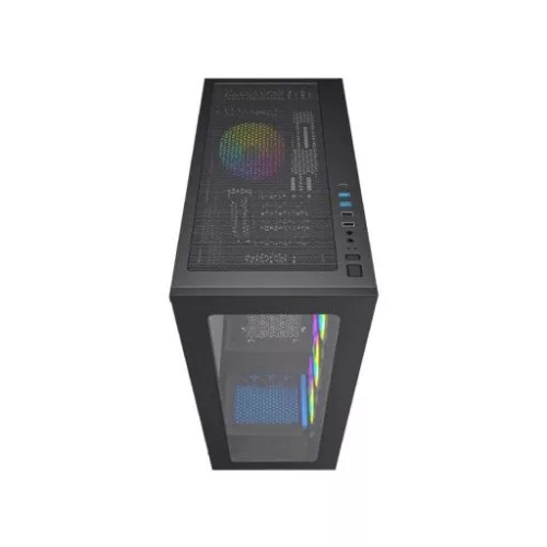 Gembird Fornax X450MAX ARGB Tempered Glass Black