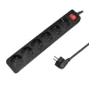 Logilink Hálózati Elosztó Kapcsolóval 6DIN 1,5m Black
