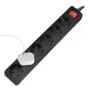 Logilink Hálózati Elosztó Kapcsolóval 6DIN 1,5m Black