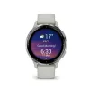 Garmin Venu 3S Silver Stainless Steel Bezel with Sage Grey Case and Silicone Band