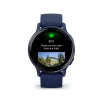 Garmin Vivoactive 5 Metallic navy Aluminium bezel with navy case and silicone band