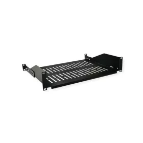 VALUE Polc 19" fix 485 x 350mm, max 25kg, 2U, fekete