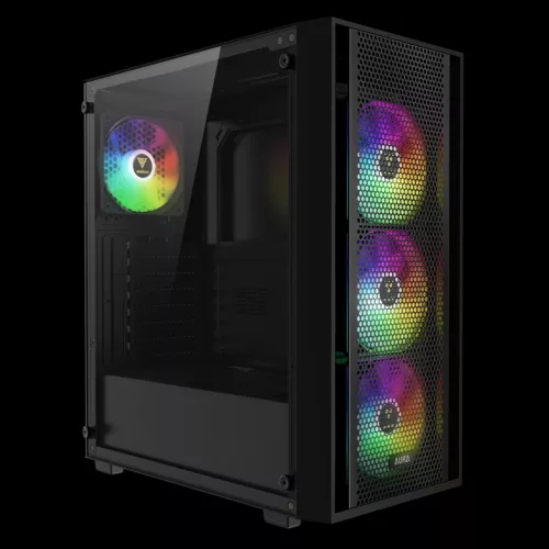 Gamdias Aura GC2 Elite ARGB Tempered Glass Black