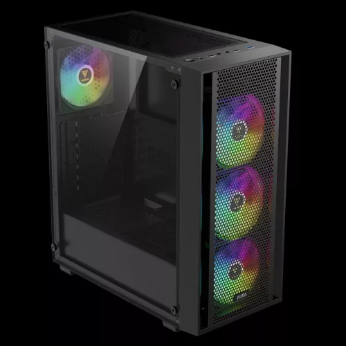 Gamdias Aura GC2 Elite ARGB Tempered Glass Black