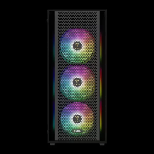 Gamdias Aura GC2 Elite ARGB Tempered Glass Black