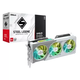   AsRock Radeon RX 9060 XT 16GB GDDR6 Steel Legend OC Videókártya - Fehér