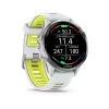 Garmin Forerunner 970 Titanium with Whitestone Case and Whitestone/Translucent Amp Yellow Band