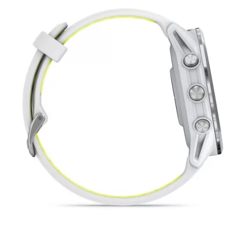 Garmin Forerunner 970 Titanium with Whitestone Case and Whitestone/Translucent Amp Yellow Band