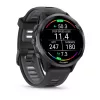 Garmin Forerunner 970 Carbon Grey DLC Titanium with Black Case and Black/Translucent Whitestone Band