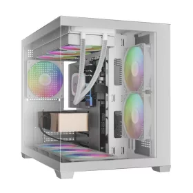 Gamdias Aura GC10M V2 WH ARGB Tempered Glass White