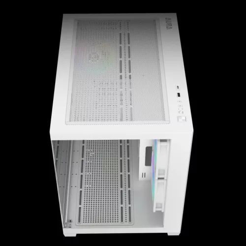 Gamdias Aura GC10M V2 WH ARGB Tempered Glass White