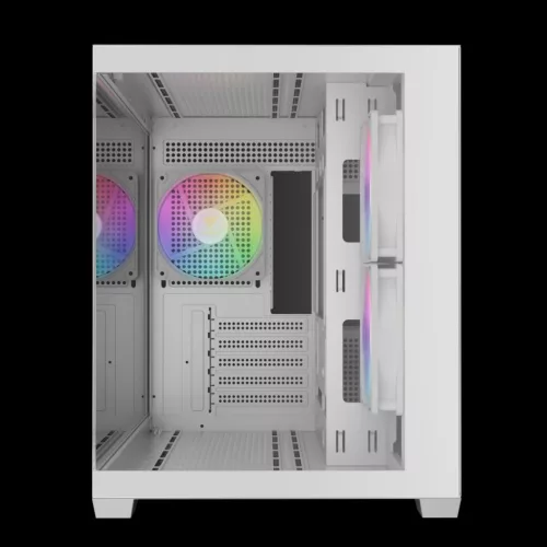 Gamdias Aura GC10M V2 WH ARGB Tempered Glass White