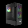 Gamdias Aura GC7 ARGB Tempered Glass Black