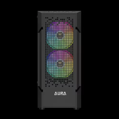 Gamdias Aura GC7 ARGB Tempered Glass Black
