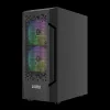 Gamdias Aura GC7 ARGB Tempered Glass Black