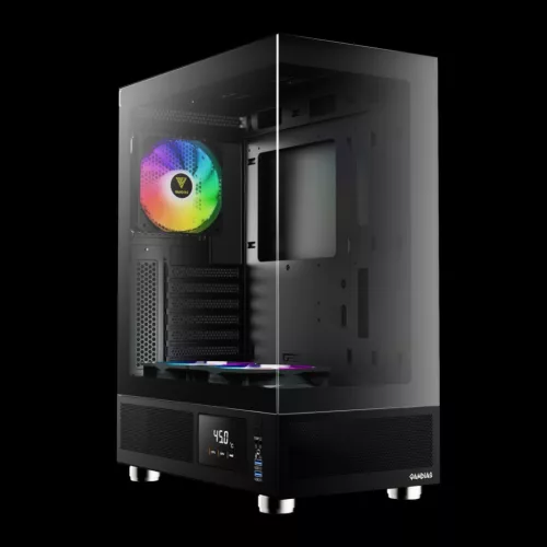 Gamdias Atlas E1 ARGB Tempered Glass Black