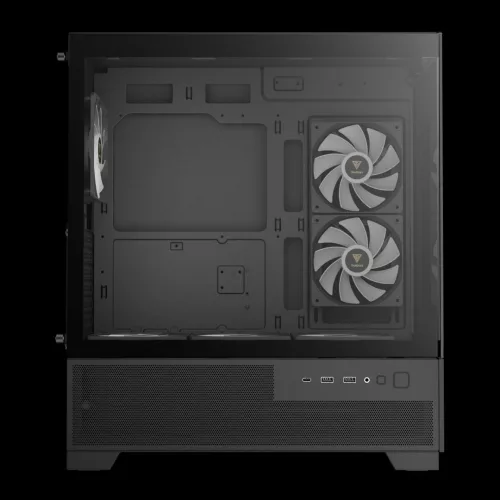 Gamdias Aura GC12 ARGB Tempered Glass Black