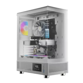 Gamdias Atlas E1 ARGB Tempered Glass White