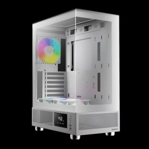 Gamdias Atlas E1 ARGB Tempered Glass White
