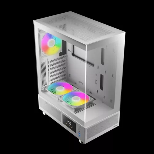 Gamdias Atlas E1 ARGB Tempered Glass White