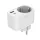 Gembird TA-ACPDQC20-01-W 2-port USB fast charger with pass-through AC socket 20W White