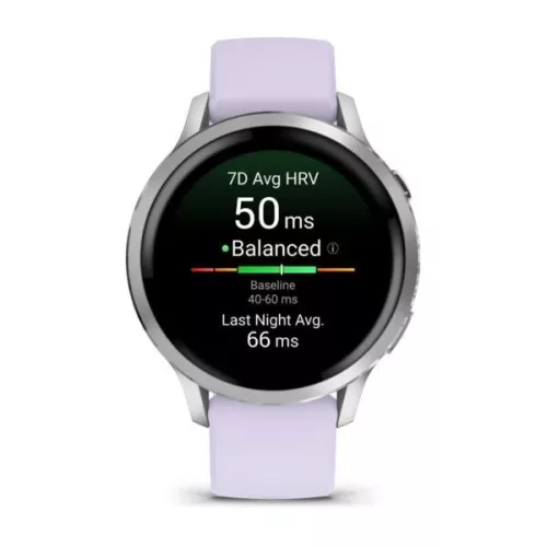 Garmin Venu 4 41mm Silver with Periwinkle Silicone Band