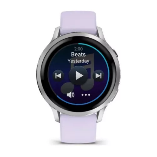 Garmin Venu 4 41mm Silver with Periwinkle Silicone Band
