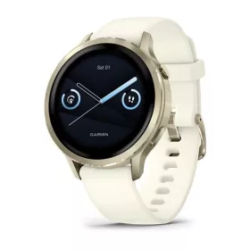 Garmin Venu 4 41mm Lunar Gold with Bone Silicone Band