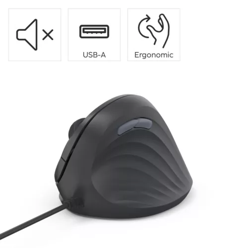 Hama ECM-500R Ergonomic Vertical Mouse Black