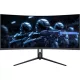 Tesla Ívelt Gamer Monitor 34", 3440x1440 (WQHD), 165 Hz, HDR, RGB háttérvilágítás, VA, 500 cd/m2, AMD FreeSync, NVIDIA G-Sync, 1 ms, 21:9/4:3, 2 HDMI, DP, audio out, fekete