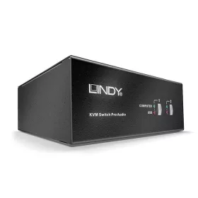   LINDY KVM Switch PRO, 2x Single-link DVI, USB és Audió, 2 port