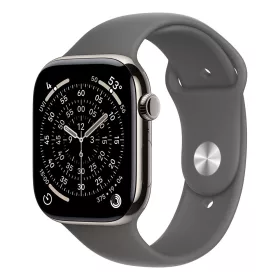   Apple Watch S11 Cellular 46mm Natural Titanium Case with Stone Grey Sport Band - M/L (Demo)