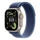 Apple Watch Ultra 3 Cellular 49mm Natural Titanium Case with Blue/Bright Blue Trail Loop - M/L (Demo)