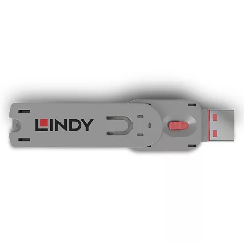 LINDY Dugó biztonsági, Port Blocker, USB A kulcs, rózsaszín