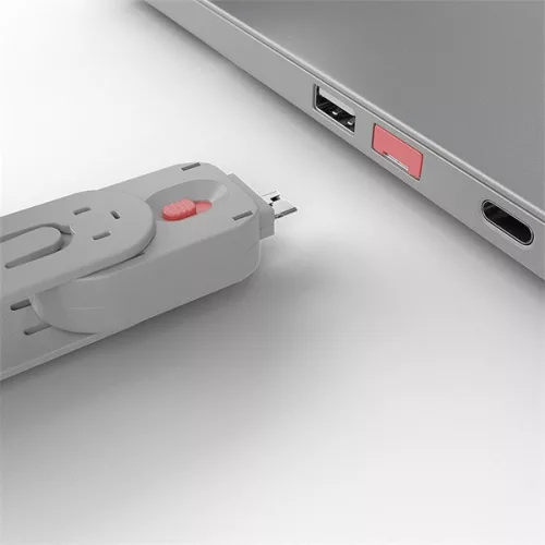 LINDY Dugó biztonsági, Port Blocker, USB A kulcs, rózsaszín