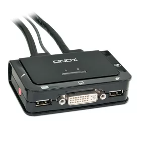 LINDY KVM Switch, DVI-D, USB 2.0 és audio, 2 port