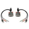 LINDY KVM Switch, DVI-D, USB 2.0 és audio, 2 port